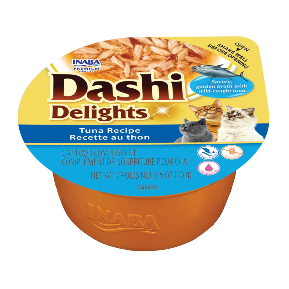 Ласощі INABA "DASHI Delights" для котів, тунець 70 гр (6 шт.уп.)